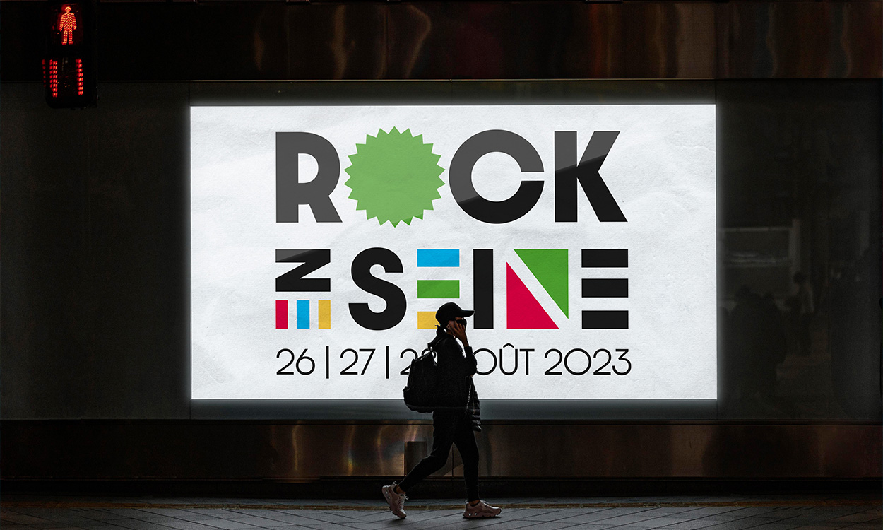 logo rock en scene sur un écran géant
